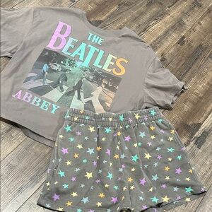 The Beatles Starry Gray Shorts